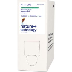 ATTITUDE Dish Soap Refill, EWG Verified, Plant-Based & Vegan Dishwashing Liquid, Naturally Derived, Green Apple & Basil Scent, 67.6 Fl Oz