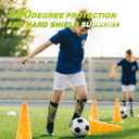 Soccer Football Shin Guards with Ankle Protection, Super Protective Flexible Low-Profile Adult, Youth, Junior, M
