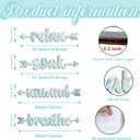 Pigort 4 Pcs Bathroom Wall Decor Wooden Soak Relax Unwind Breathe Plaque Wall Arts Decorations Cutout Farmhouse Sign for Toilet Dressing Room Laundry Room (Tin)