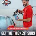 McKillans Pressure Washer Gun with Swivel & Foam Cannon Wide Mouth & M22-14mm Adapter - Adjustable Thick Foam - Power Washer Gun - 3/8" Male Plug & 1/4” Quick Connector Coupler