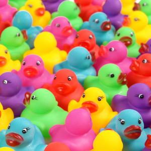 378-Pack Mini Rubber Ducks Set, Mini Colorful Rubber Duckies Bath Toy for Child, Float & Squeak Tiny Ducks Pool Toy Set for Kids Party Favors, Birthday Party Supplies, Prize Rewards