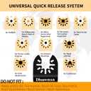 20PCS Oscillating Tool Blades Metal Wood Cutting, Titanium HCS Universal Multitool Blades for Metal Nails Wood Plastic Cutting, Compatible with Dewalt Milwaukee Ryobi Rockwell Makita