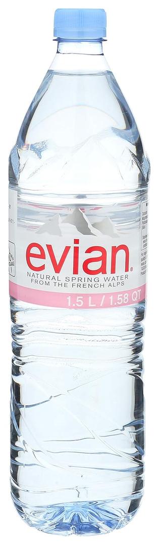 Evian Spring Water, 50.7 Fluid Ounce (50.7 Fl Oz (Pack of 12)), BB 10/16/26