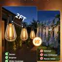 110FT(100+10) Outdoor LED String Lights with 2FT Bulb Spacing, Waterproof, Shatterproof, Dimmable, Warm White, 3 Lighting Modes, Timer, Plug in Hanging Backyard Lights for Outside, Patio