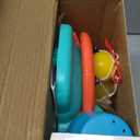 VATOS Baby Bath Toys, Elephant Basketball Hoop Bathroom Toys for Babies Boys Girls 1 Year Old, Baby Bathtub Playset with Bird, Crab, Clouds, Yacht Best Bath Gift for Toddlers 1-3