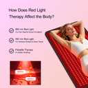Red Light Therapy Mat for Body 38' x 23.6' 660nm & 850nm Red Light Therapy for BodyLight Blanket for Back Belly Knee Joints Muscle,Wearable Flexible Infrared Light Heating Wrap Belt Gift for Women Men