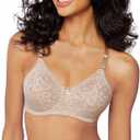 Bali Women's Underwire Bra, Lace 'N Smooth, Lace Full-Coverage Bra with Stay-in-Place Straps (38DD)