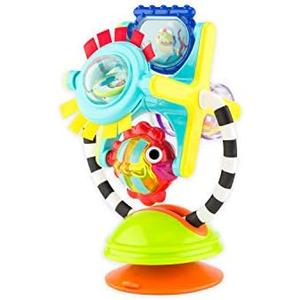 Sassy Fishy Fascination Station 2-in-1 Suction Cup High Chair Toy, Developmental Tray Toy for Early Learning, Ages 6+ Months