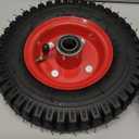 AR-PRO (2-Pack) 2.80/2.50-4" Tire and Wheel Set - 8 Inch Wheelbarrow Tire and Wheel Replacement with 3/4" Bearings and 3" Centered Hub - Extra Adapter kit includes 1/2" Bearings