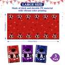 Qpout 3 Pack Class of 2026 Graduation Tablecloth Red Blue Purple Gradient Disposable Plastic Table Covers, Congrats Grad Table Decorations for 2026 Graduation Party Supplies