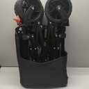 48" L Collapsible Wagon Cart Foldable, 560lbs Weight Capacity 300L Heavy Duty Folding Beach Wagons with Big All-Terrain Wheels, Utility Carts for Groceries, Shopping, Camping, Sports - Black