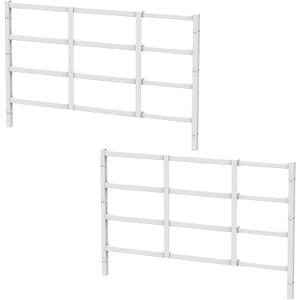 Fixed Window Safety Guard for Children Child Kids 19x 38 *2 Pack Adjustable Width Prevents Accidental Falls,Non-Egress, Tamper Resistant Screws Included,White (2 Pack * 19x38 inches)