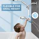 MakeFit Dual Handheld Shower Head Combo, 2-in-1 Rain Shower Heads System 8 Inch Rainfall Shower Head and 10 Modes High Pressure Hand Held Showerhead with Built-in Power Wash