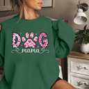 ALLTB Dog Mom Sweatshirt Women Dog Mama Graphic Shirt Cute Paw Shirts Puppy Lover Pullover Casual Long Sleeve Tee Tops
