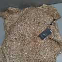 Adrianna Papell Womens Short-Sleeve All Over Sequin Gown (Gold)size 10