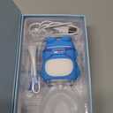 RexCodar Ultrasonic Kid's U-Shaped Electric Toothbrush, IPX7 Waterproof, Five Cleaning Modes,Cartoon Astronaut, 60S Smart Reminder (6-12 Age (Blue))