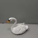 Silipull Floating Swan Decoys 7.68 Inch Pool Accessories Realistic Resin Swan for Pond Decorative Pool, Garden Accessory Outdoor Decorations