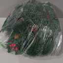 Christmas Garland with Lights, 9ft 30LED Battery Operated Garland Decorated with Pine Cones, Berry, Artificial Snowy Pine, Indoor & Outdoor Xmas Garland for Stairs Fireplace Door Fences