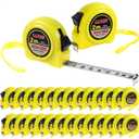 24 Pcs Mini Tape Measure Bulk 6 ft Measuring Retractable Small Easy Read Pocket Self Locking Measure Tape with Inches and Centimeters for Designer Decorator