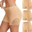 Women's Boyshorts Underwear Seamless Boy Shorts Panties Soft Stretch Boxer Briefs (Nude-3 Pack, XL)