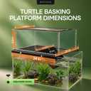 Turtle Basking Platform for Aquatic Turtle – Non-Slip and Escape-Proof Dock Topper Above Tank - Large Resting Bask Area & Accessories for Aquatic Turtles - Fits 15-21 Inch Wide Aquarium
