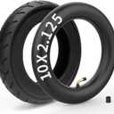 10x2.125 Tire and Inner Tube with 0 Valve Stem Compatible with Self Balancing Scooter, Smart Electric Bike, Bicycle, Tricycle, Stroller Replacement Wheels for 10-inch Tires with 6-inch Rims