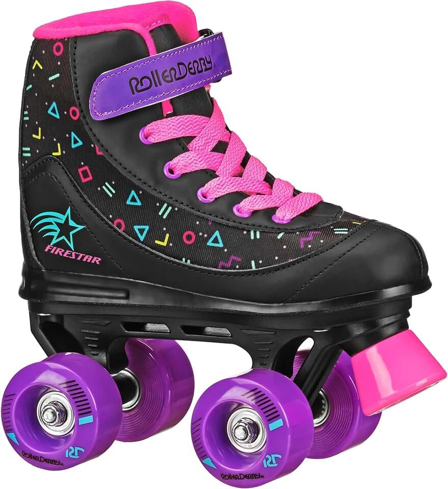 Roller Derby Firestar Youth Skates for Girls, Boys, Beginners, Kids, Size 2