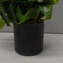 JPSOR Artificial Indoor Plants for Home Decor, 12 inches Pothos in Black Ceramic Pot with Iron Wire, 1 Count