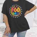 100 Days of School Shirt : Women 100th Day of School Shirt Plus Size Teacher Shirts School Celebration Gifts Pullover Tops (Gray)