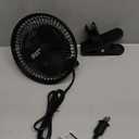 Comfort Zone Portable Clip on Stroller Fan, 6 inch with Fully Adjustable Tilt, Quiet 2 Speed Bedside Fan, Mini Desk Fan, Table Fan, Easily Clip on to Desk, Stroller or Bedroom Nightstand, Black