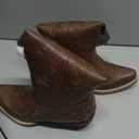 HISEA Rollda Cowboy Boots for Women Western Cowgirl Boots with Chunky Heel Ladies Snip Toe Mid-Calf Boots, 6