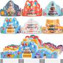 ARTLYMERS Birthday Crowns for Kids, 30 Pack Assorted Designs Paper Crowns, Classroom Birthday Hats, VBS Party Decor Adjustable Elastic Band, Reusable, Ages 15-28 inches, Multiple Colors