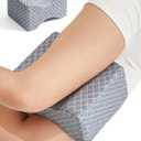 Knee Pillow for Side Sleepers, Memory Foam Leg Pillow for Sciatica & Back Pain Relief, Between Legs Pillow for Sleeping Spine Alignment Pressure Relief, Non-Strapped Style, Gray