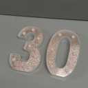 Treela 8.7'' Birthday Decorative LED Light up Numbers, Glitter Marquee Number Sign for Night Birthday Party Decorations Anniversary Bar LED Sign Backdrop Wall Table Centerpieces (30th,Rose Gold)