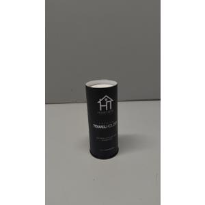 Set of 4 Premium Towel Holders for Bathroom, Kitchen and Household - Stainless Steel Tea Towel Holder - Towel Hook Round - Self-Adhesive - No Drilling (Grey) (Gray)