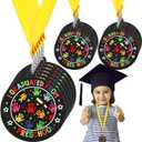 Blueweenly 48 Pcs Graduation Medal for Kids Award Medals with Neck Ribbon Graduation Gifts Bulk for Students Party Favors Supplies - 2 Inch