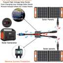 Parallel Adapter Cable, 8mm, Solar Combiner Cable, Y Branch, 10.7in, 10A, 45V, 300W, Reverse Current Protection, Compatible with Jackery