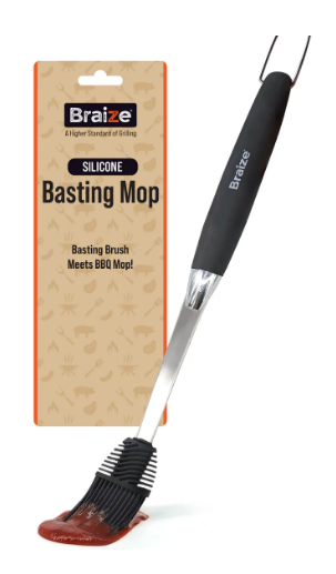Grill Basting Mop – Silicone BBQ Brush for Sauces, Marinades & Oils | Heat-Resistant & Dishwasher Safe