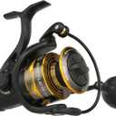 Penn Battle IV Size 5000 Spinning Fishing Reel, Full Metal Body and Sideplate, CNC Gear Technology, Hydro Armor Seals Critical Area from Water Intrusion, HT-100 Drag System