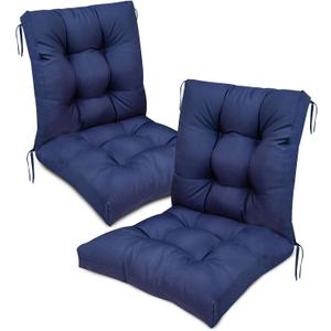 Eoieov High Back Outdoor Chair Cushion Waterproof Replacement Seat Pad for Patio Furniture Garden Thicken Outdoor Patio Chair Cushion Navy Blue,41.7"*20.8"*3.9" (1 pc)