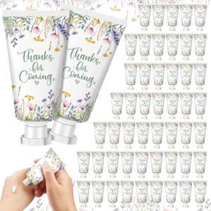 50 Pcs 1 Oz/ 30 ml Wildflower Hand Cream Bulk Travel Size Baby Shower Lotion Thanks Hand Cream Gifts Baby Shower Favors for Guests Wildflower Gift Bulk Travel Size Lotion Set for Guest