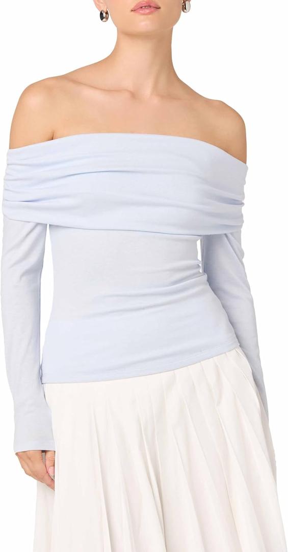ASTR The Label Women's Margie Top (Powder Blue) S