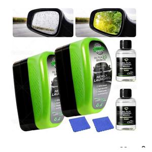 Automotive Oil Film Cleaning Brush, Glass Cleaner - Prevents Foggy Mirrors, 150ml Car Windshield Cleaner, Glass Cleaning Board, Removes Grime in Seconds, Crystal-Clearview in Any Weather (2)