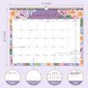 5 x 2026 Wall Calendar, 18 Monthly Wall Calendar from January 2026 to June 2027, Paper Desk Planner(11'' x 8.5''), Hanging for Teacher Family School Office Supplies