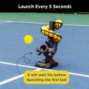 Furlihong 388PBH Pickleball Machine, 4 Adjustable Angles, Includes 9 Pickleballs, Powered by Power Bank/Battery, for Beginners