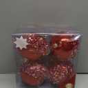 4pc Champagne Gold Christmas Ball Ornaments, 4pc Set Red Shatterproof Christmas Decorations Tree Balls for Xmas Trees Wedding Party Holiday Decorations (10.5CM/4")