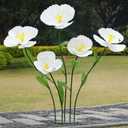 5PCS Giant Flowers 5.9 ft Large Standing Felt Fabric Artificial Flower Decoration for Home Decor,Wedding,Garden,Hotel,Office,Church,Shop Window Display(White)