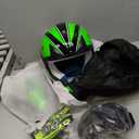 Kids Dirt Bike Helmets Youth Motorcycle Helmet, Kids Motorcycle Full Face Helmet for Off-Road, ATV, UTV, Street Riding with Goggles Gloves, DOT Approved (Medium, GREEN)