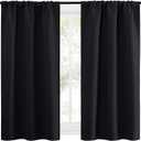 NICETOWN Black Out Curtain Panels for Kitchen - Energy Smart Decoration Thermal Insulating Blackout Drapes/Draperies for Small Window (2 Panels, 34 in x 54 in (W x L))