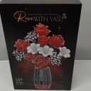 Roses Flower Bouquet Building Set with Vase, Mom Gifts for Mothers Day, 1077PCS Artificial Botanical Collection Teacher Nurse Appreciation Birthday Gifts for Wife Grandma Women Her Him Teen Girl Adult